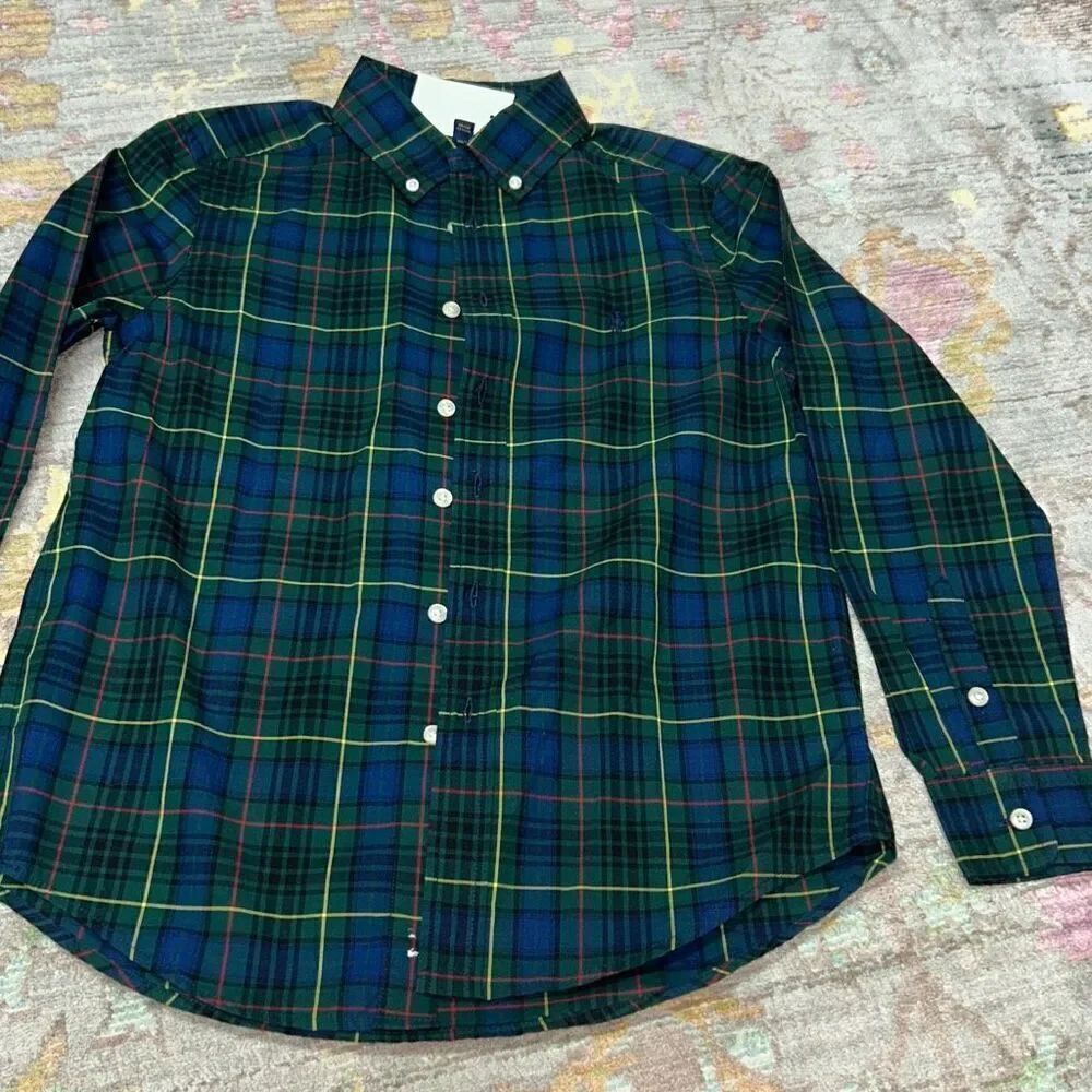 Ralph Lauren green plaid button down sz 10/12